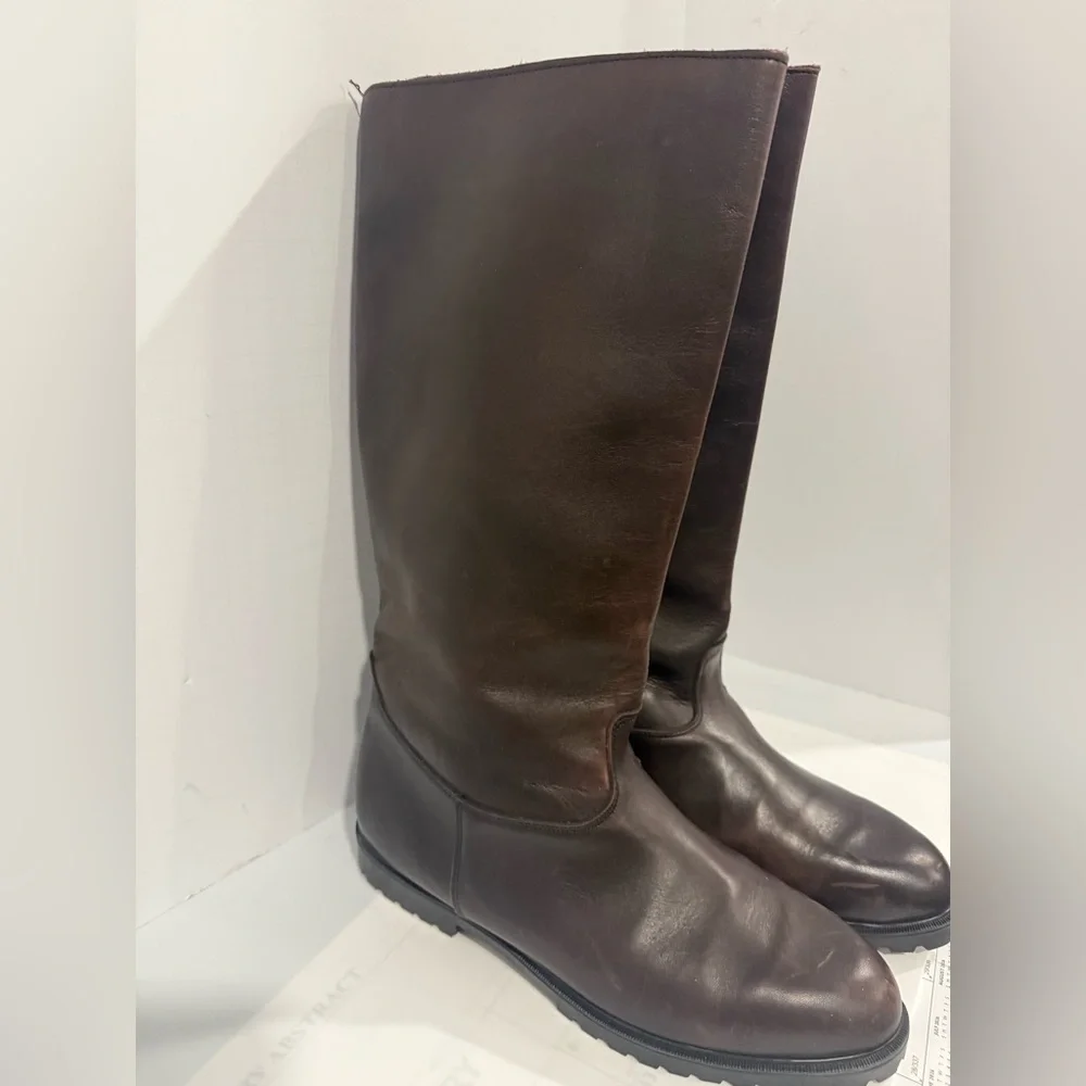 Lands' End coffee brown Leather Boots